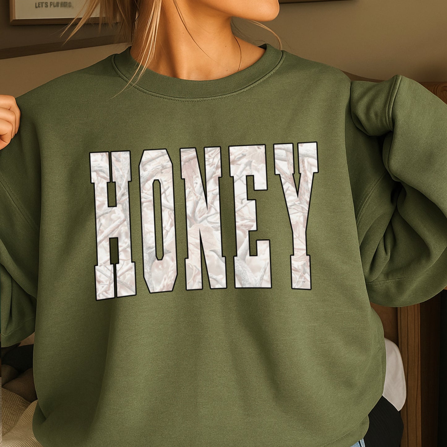 Honey Camo Crewneck Sweatshirt