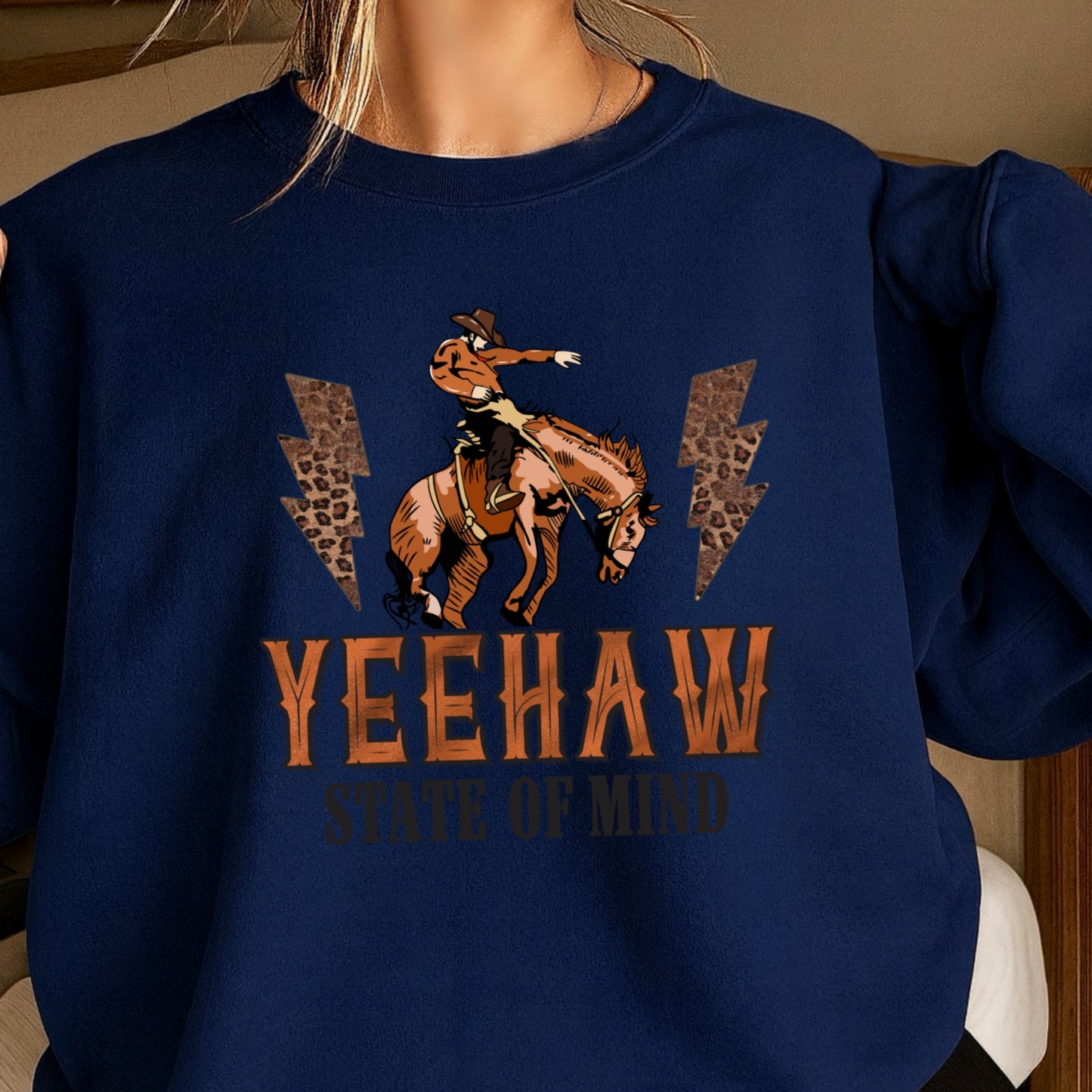 Yeehaw State Of Mind Crewneck Sweatshirt