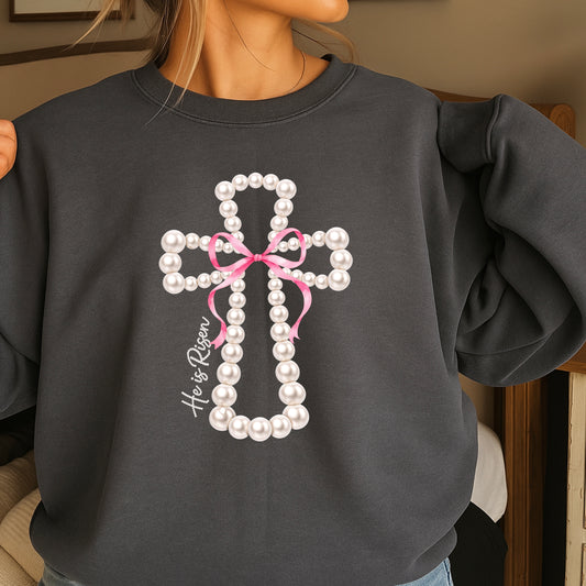 He Is Risen Easter Crewneck Sweatshirt