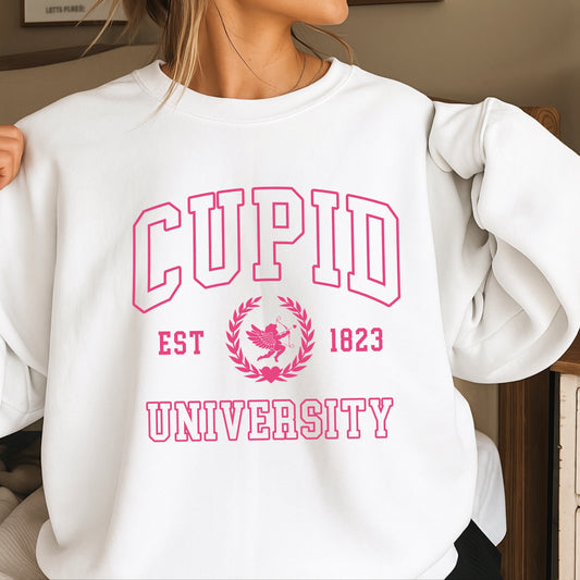 Cupid University Valentine’s Day Crewneck Sweatshirt