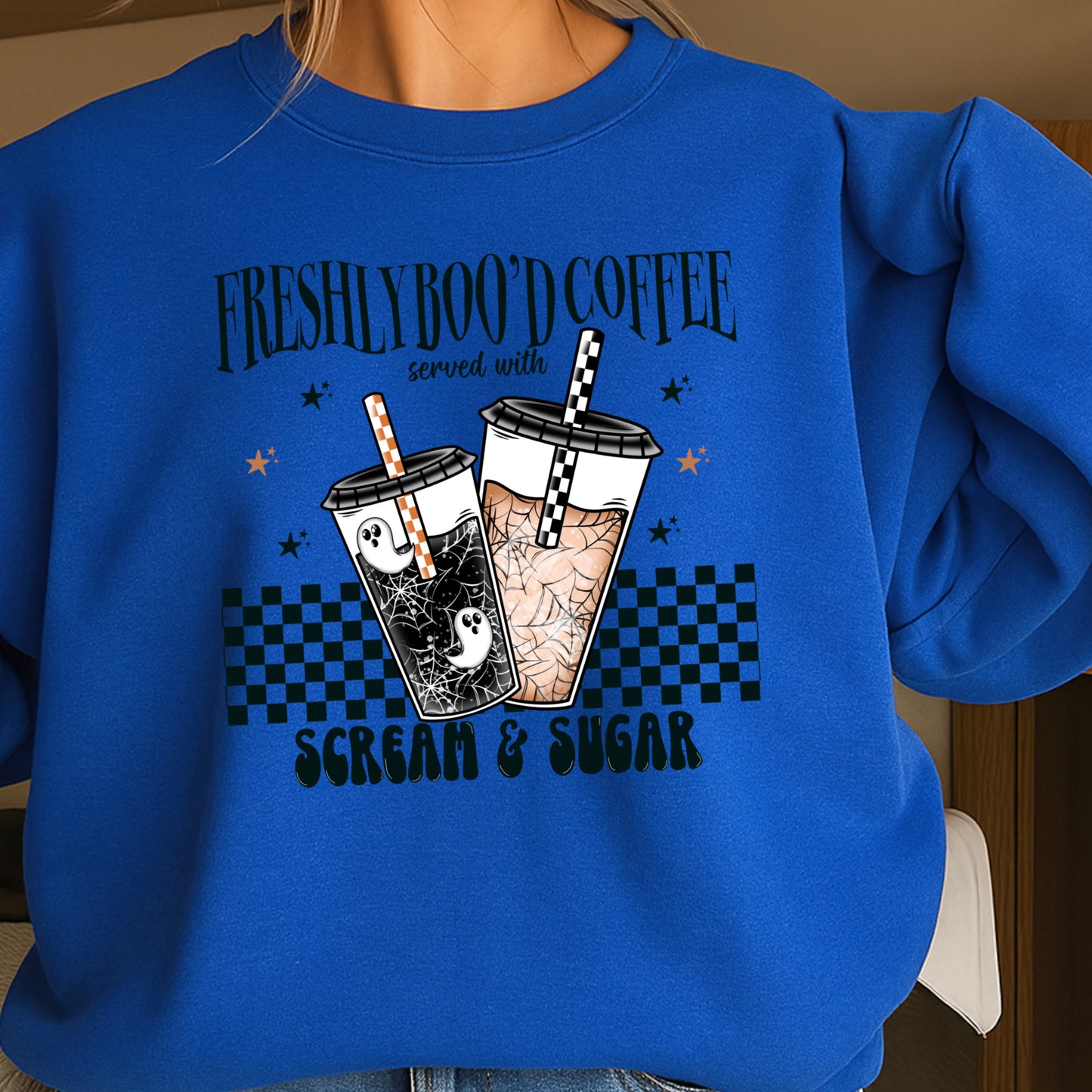 Freshly Boo’d Coffee Halloween Crewneck Sweatshirt