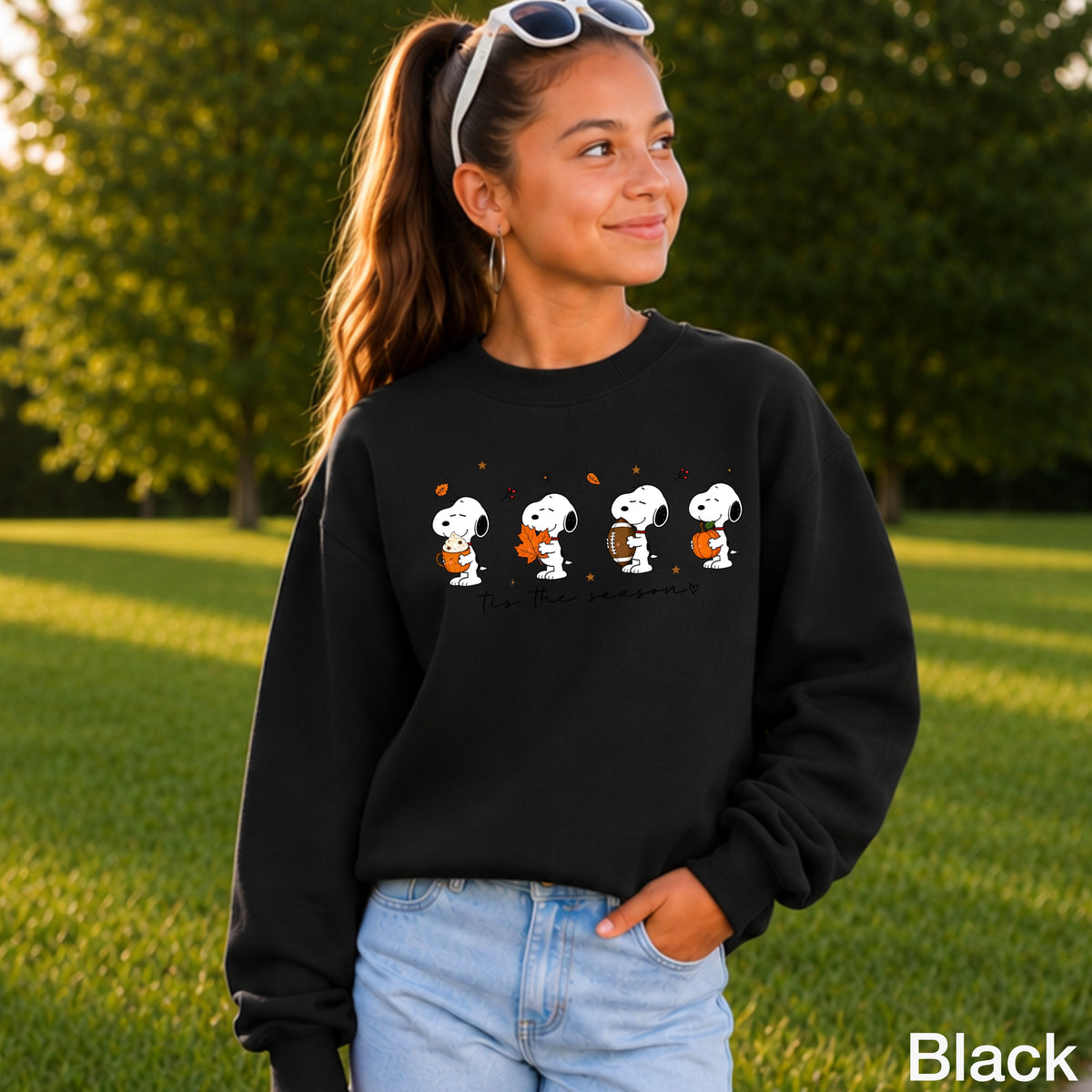 Tis The Season Fall Youth Crewneck Sweatshirt