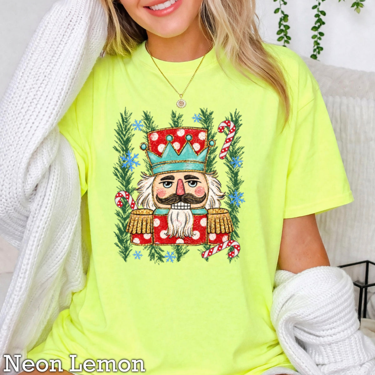 Preppy Nutcracker Christmas Comfort Color Graphic Tee