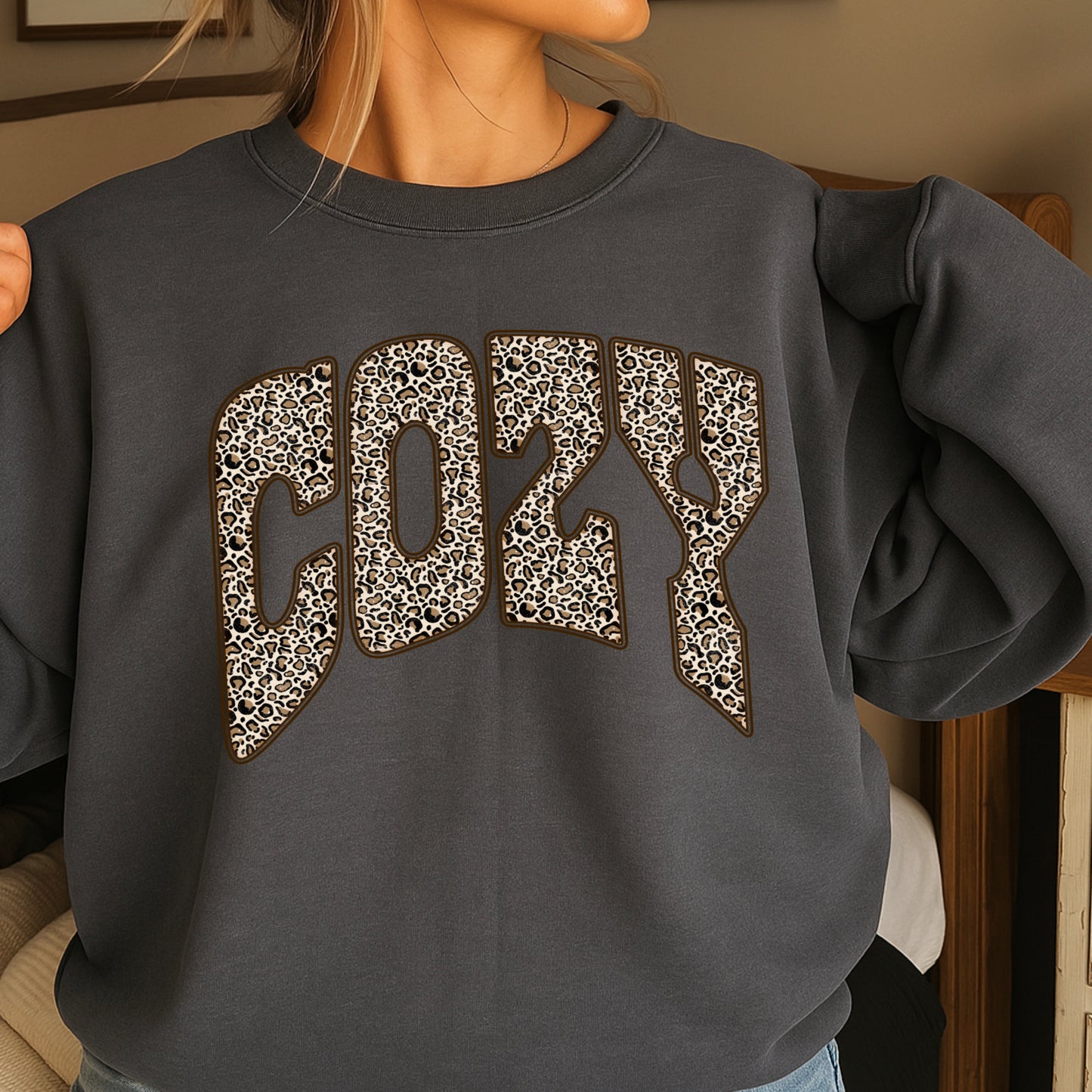 Leopard Cozy Crewneck Sweatshirt
