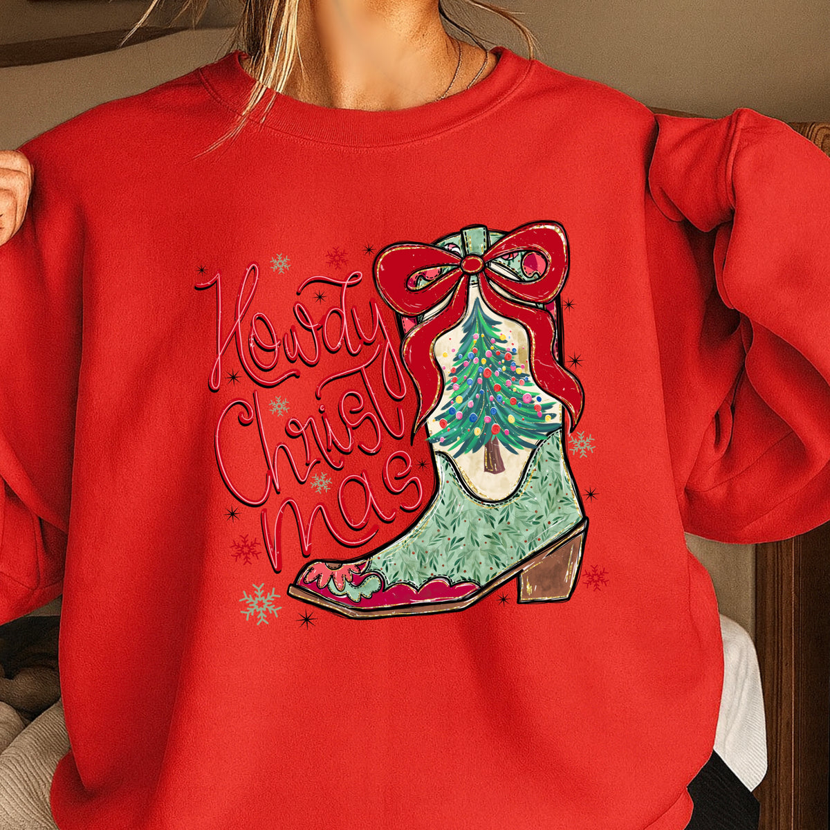 Howdy Christmas Crewneck Sweatshirt