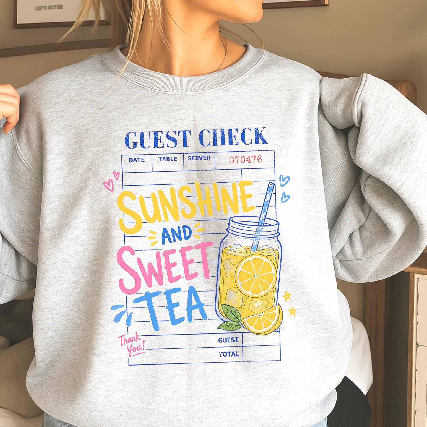 Guest Check Sunshine & Sweet Tea Crewneck Sweatshirt