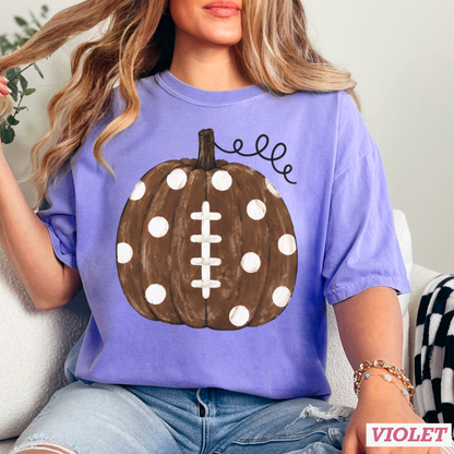 Pumpkin Football DTF Transfer