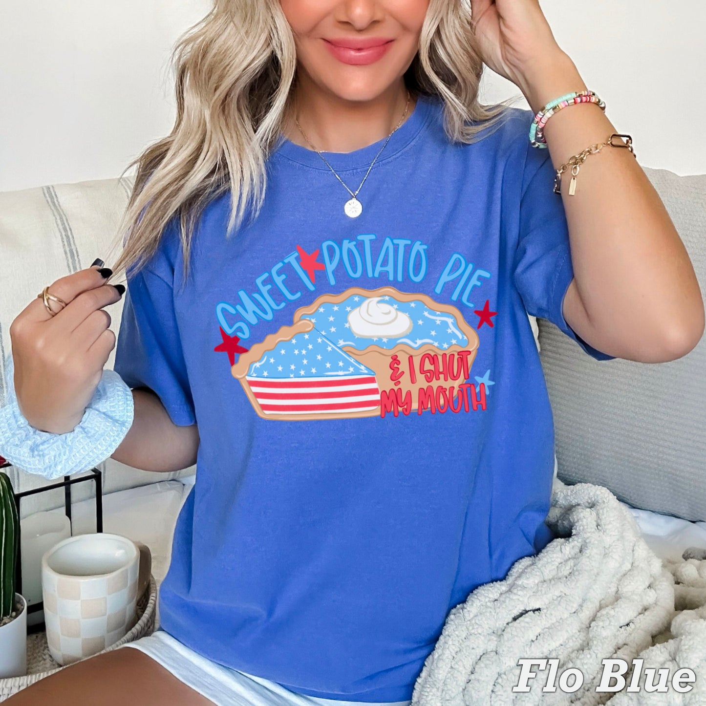 Sweet Potato Pie Patriotic Comfort Color Graphic Tee