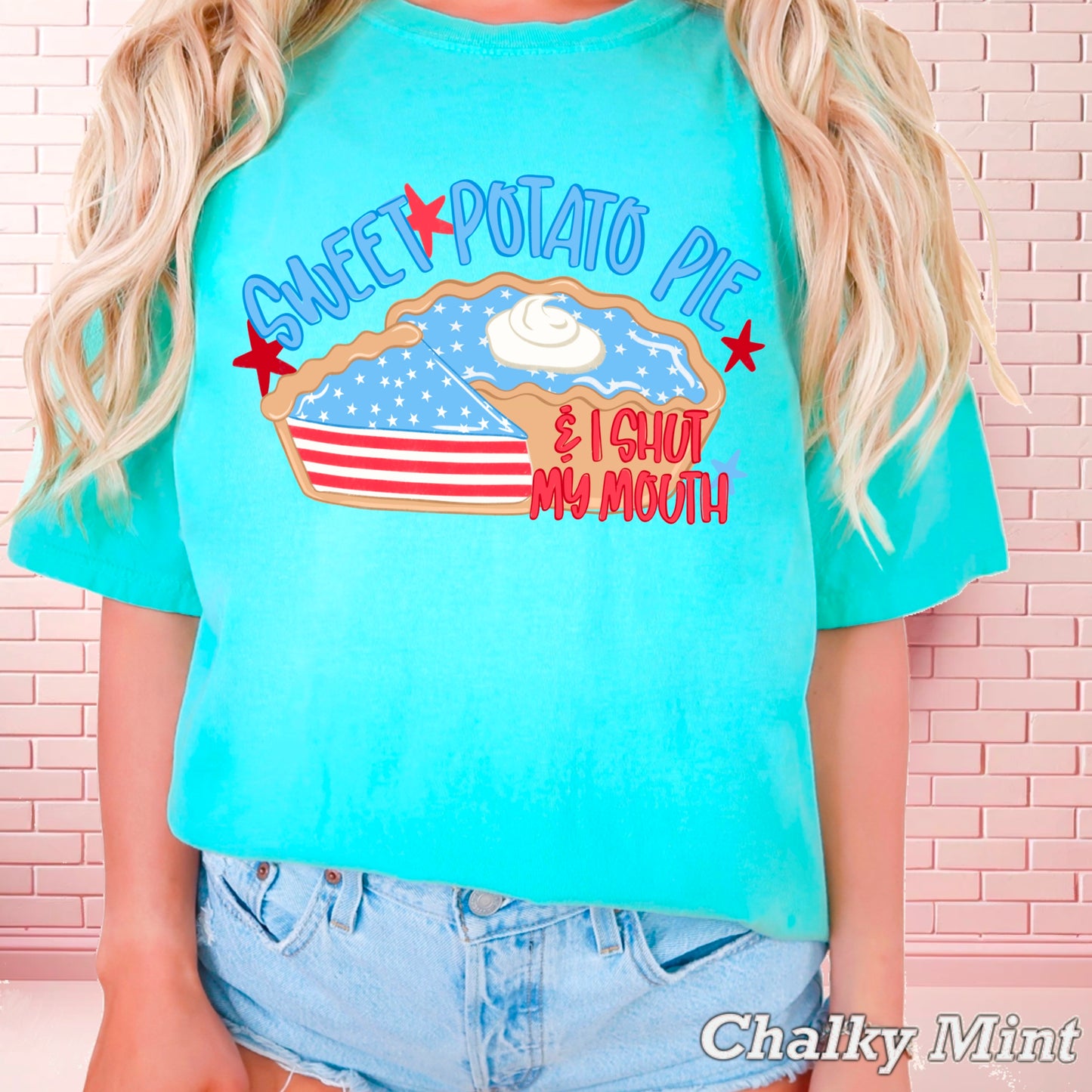 Sweet Potato Pie Patriotic Comfort Color Graphic Tee