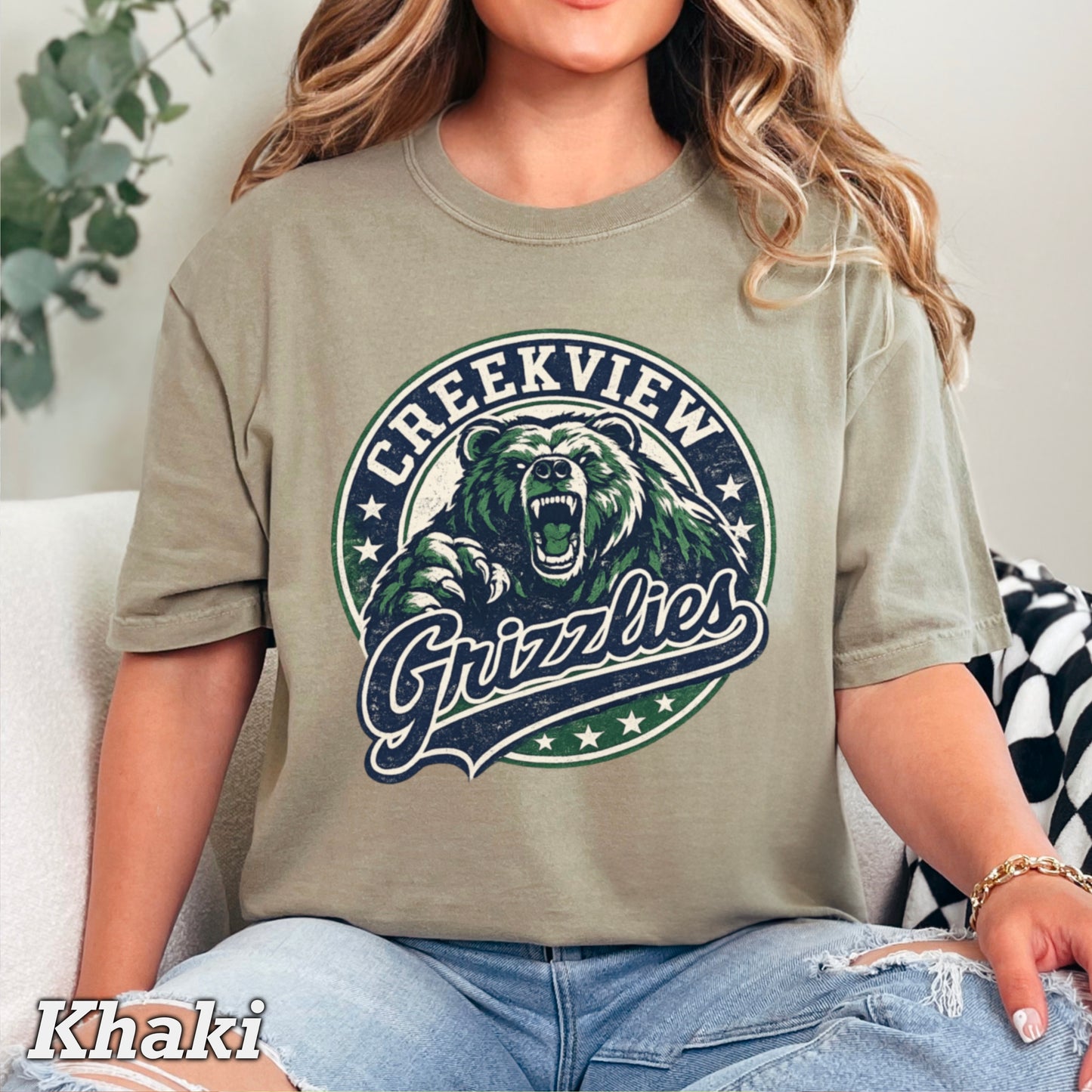 Creekview Grizzlies Comfort Color Graphic Tee