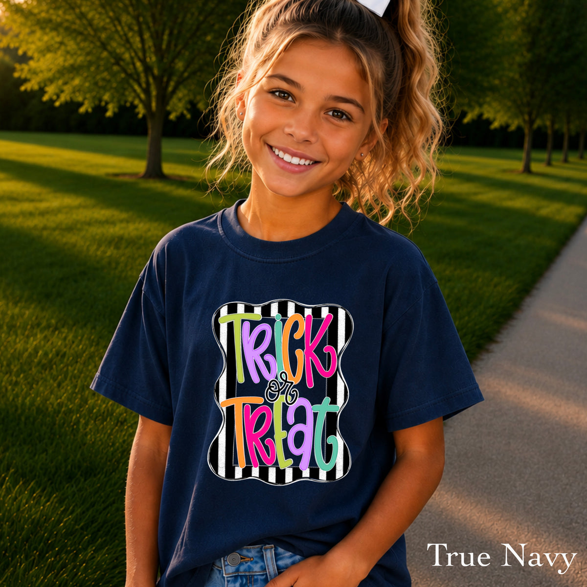 Trick Or Treat Halloween Youth Comfort Color T-Shirt