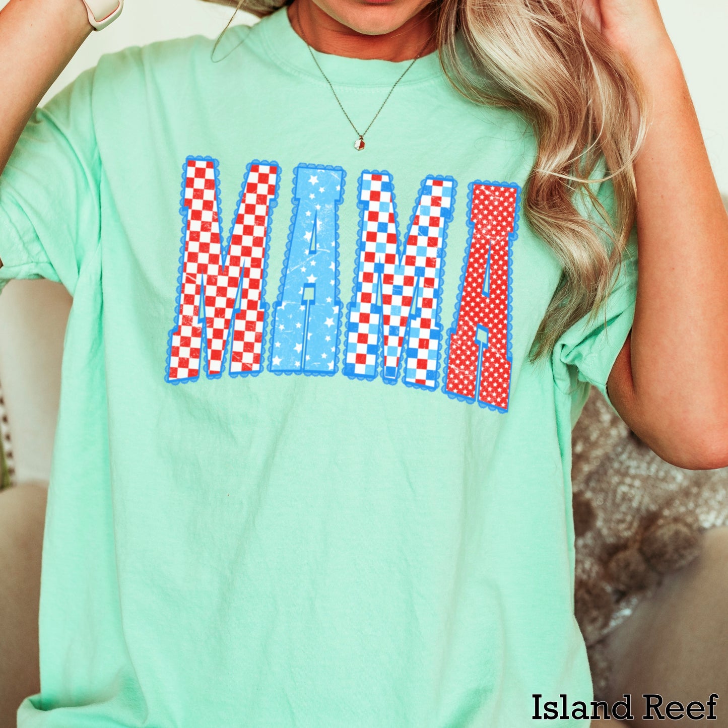 Mama Patriotic Comfort Color Graphic Tee