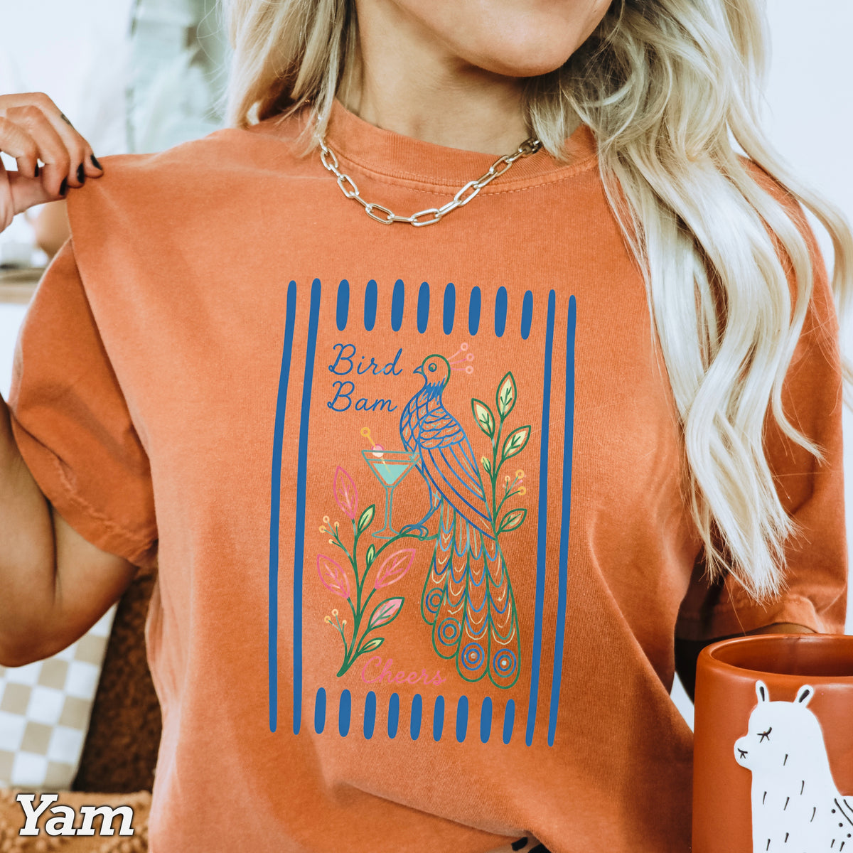 Mahjong Bam Bird Comfort Color Graphic Tee