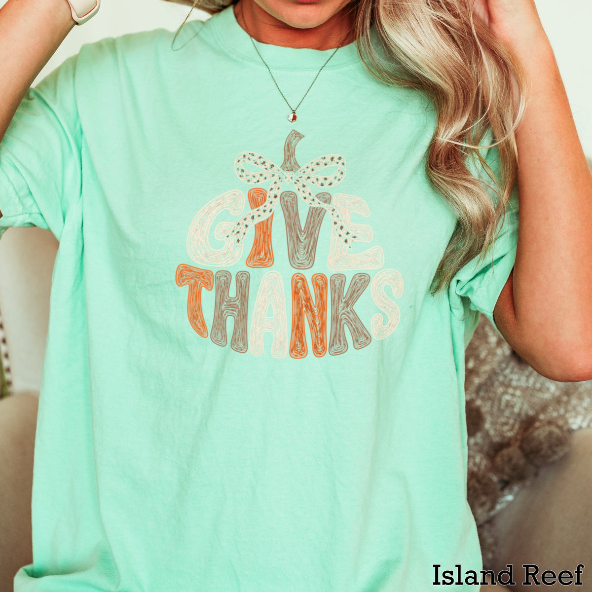 Give Thanks Thanksgiving Comfort Color Graphic Tee