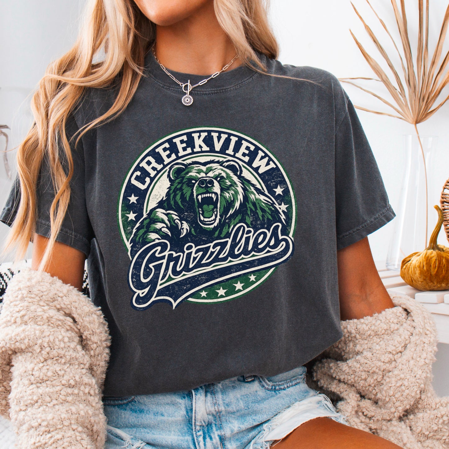 Creekview Grizzlies Comfort Color Graphic Tee