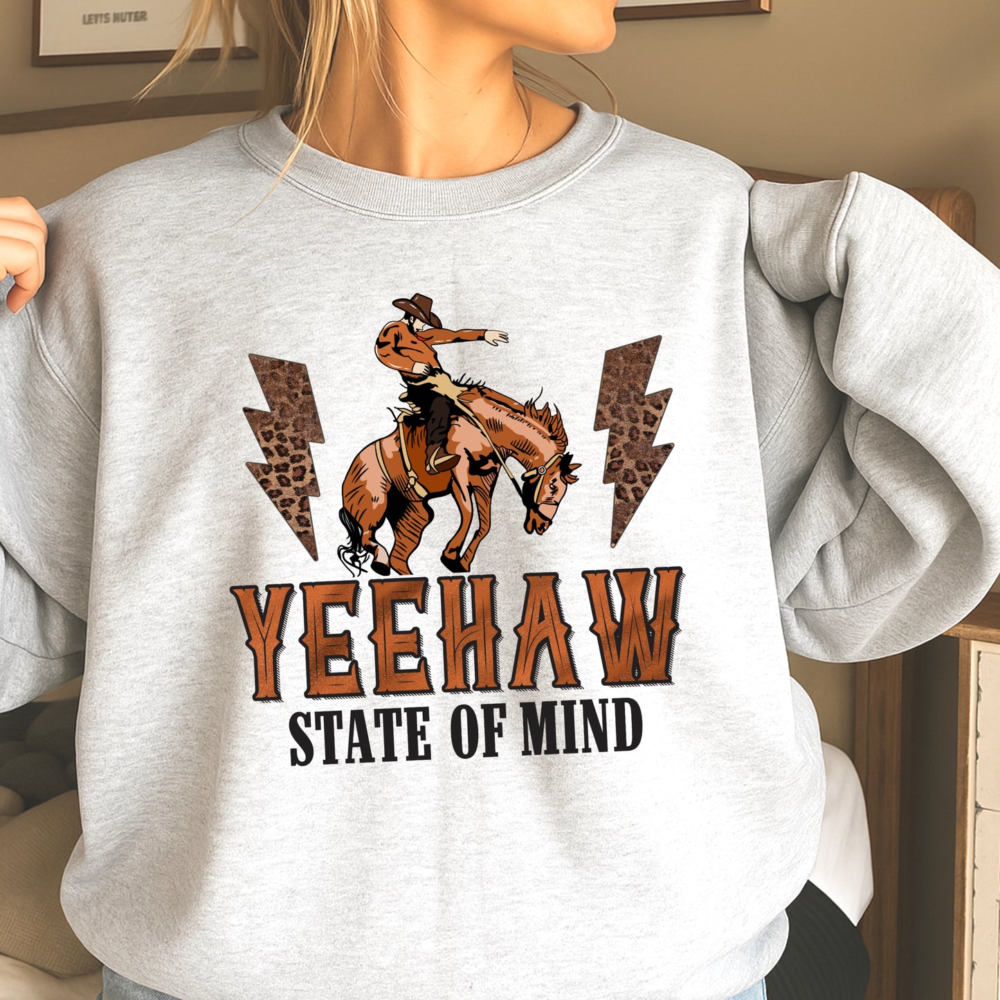 Yeehaw State Of Mind Crewneck Sweatshirt
