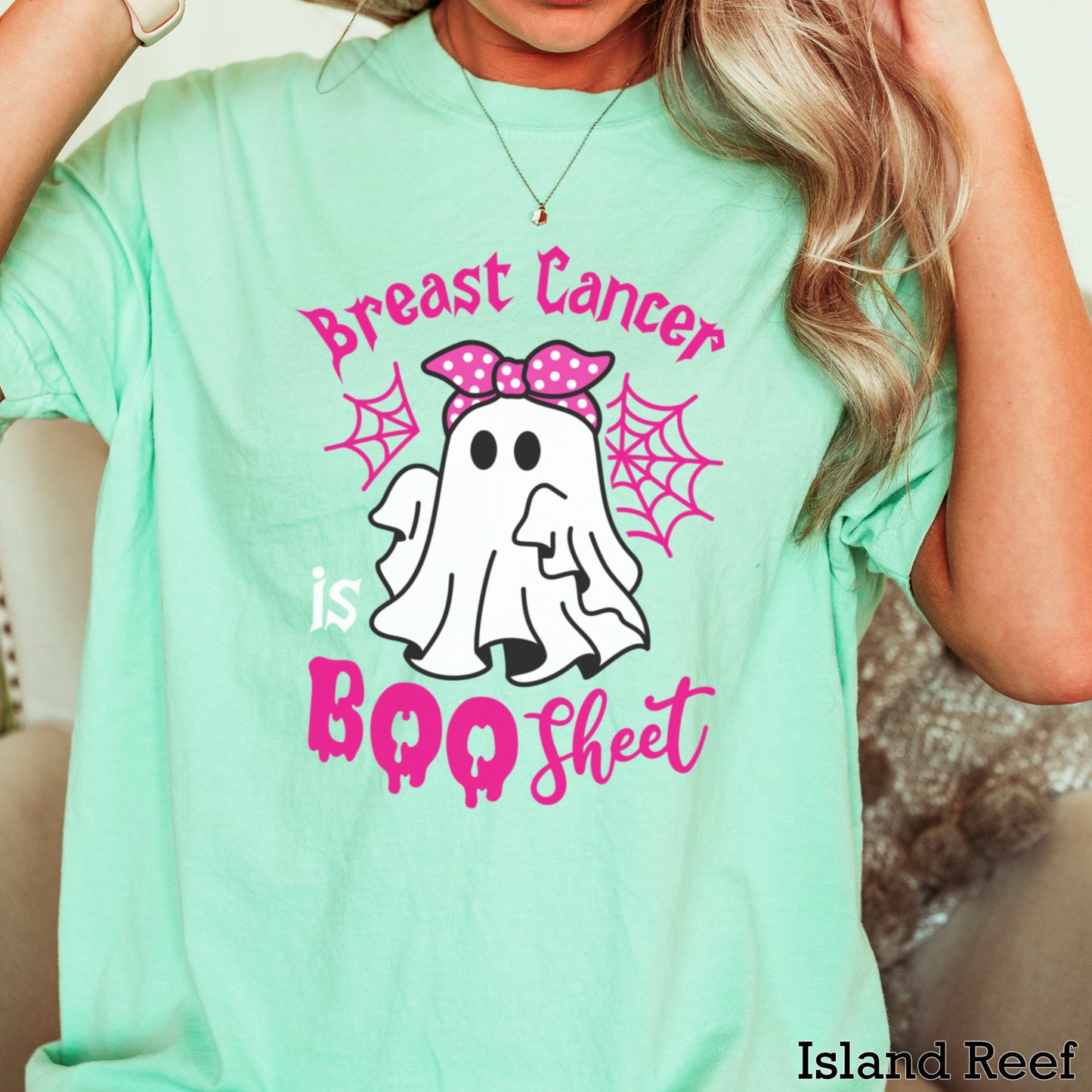 Breast Cancer Is Boo-Sheet Comfort Color Graphic Tee