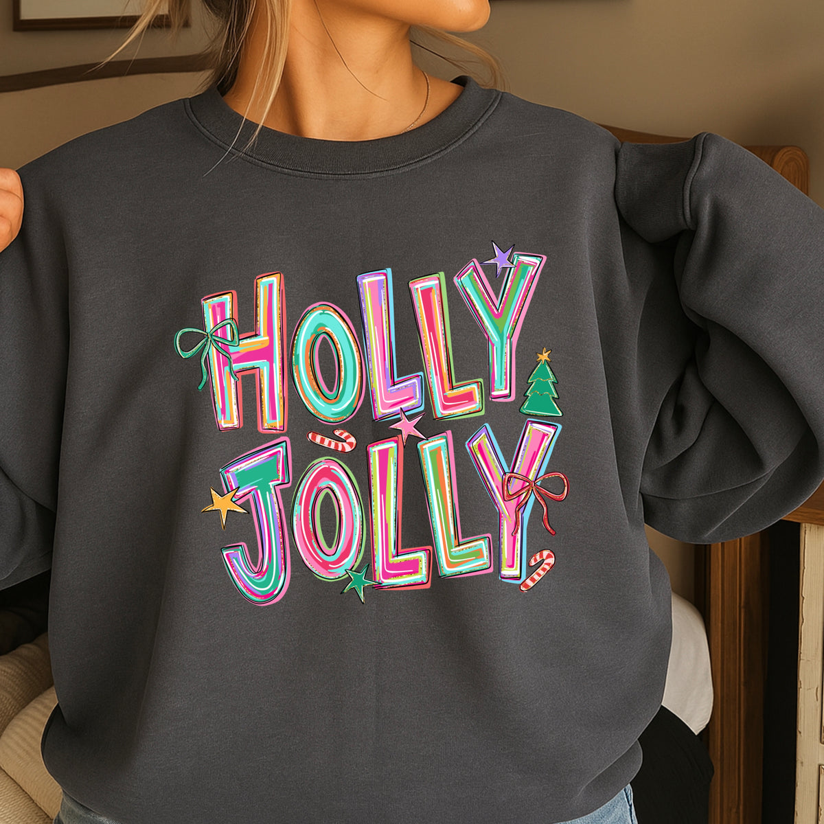 Holly Jolly Christmas Crewneck Sweatshirt