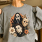 Floral Halloween Characters Crewneck Sweatshirt
