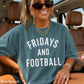 Fridays And Football Comfort Color Graphic Tee