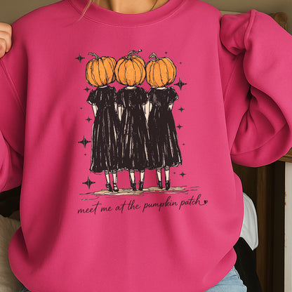 Meet Me At The Pumpkin Patch Halloween Crewneck Sweatshirt