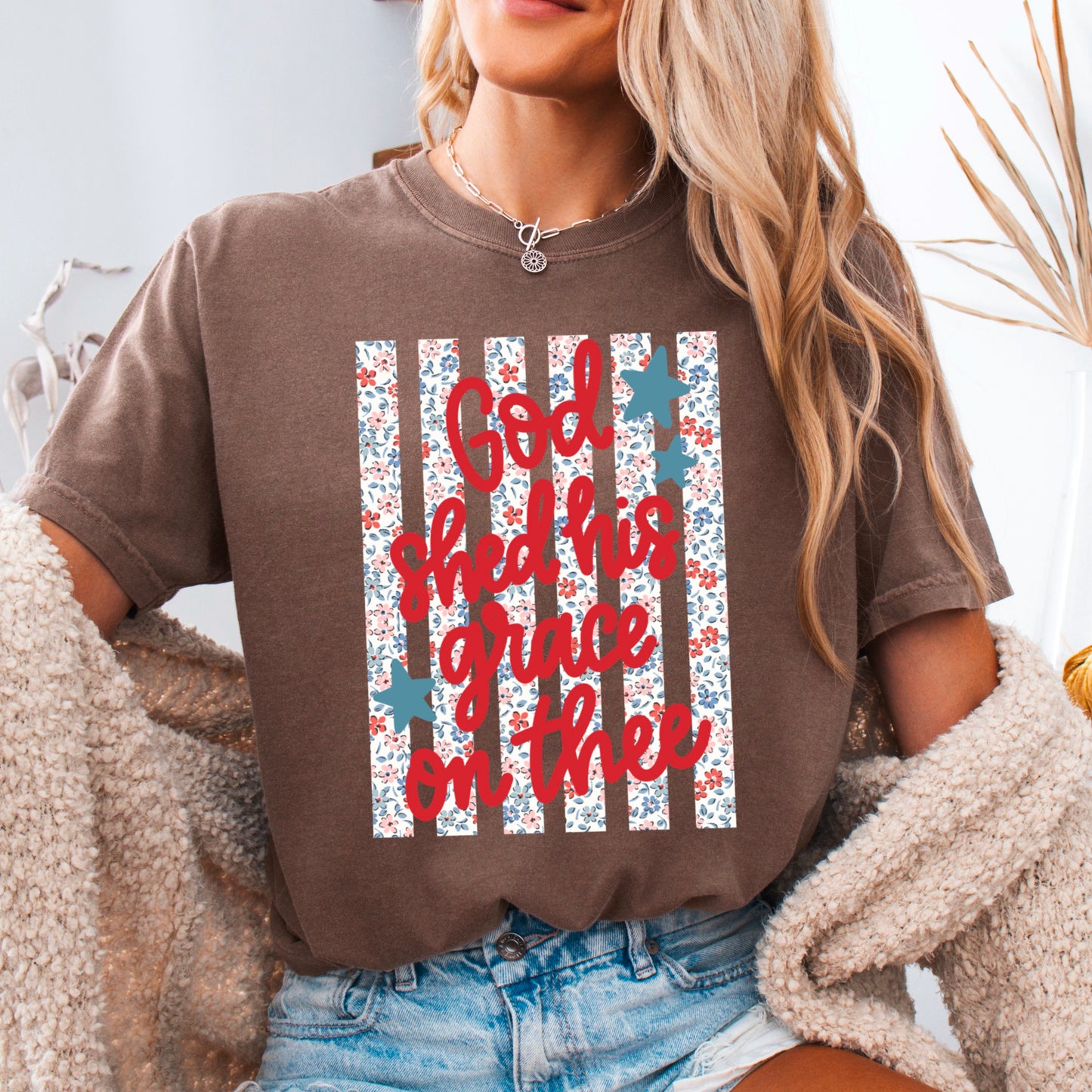 God Shed His Grace On Thee Comfort Color Graphic Tee