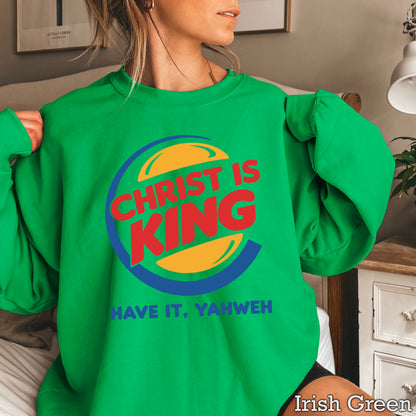Christ Is King Christian Crewneck Sweatshirt