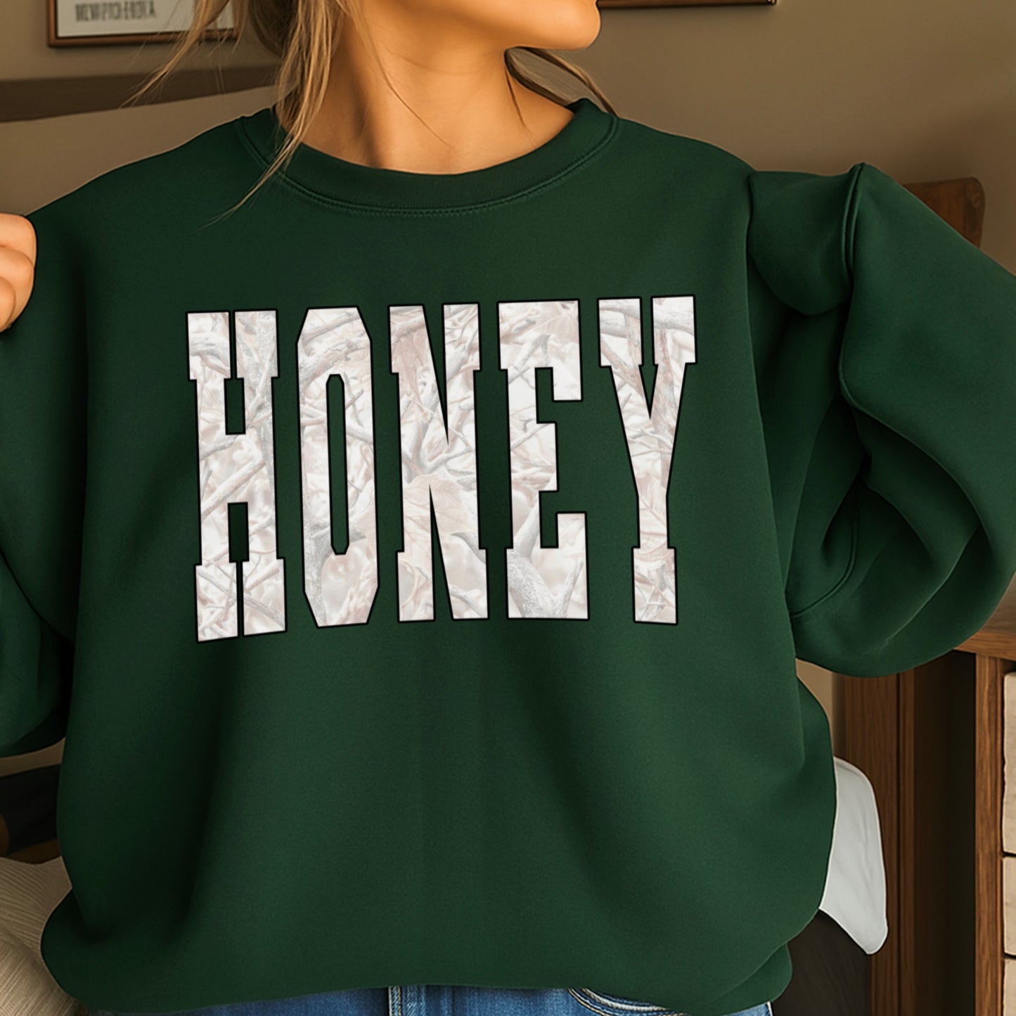 Honey Camo Crewneck Sweatshirt
