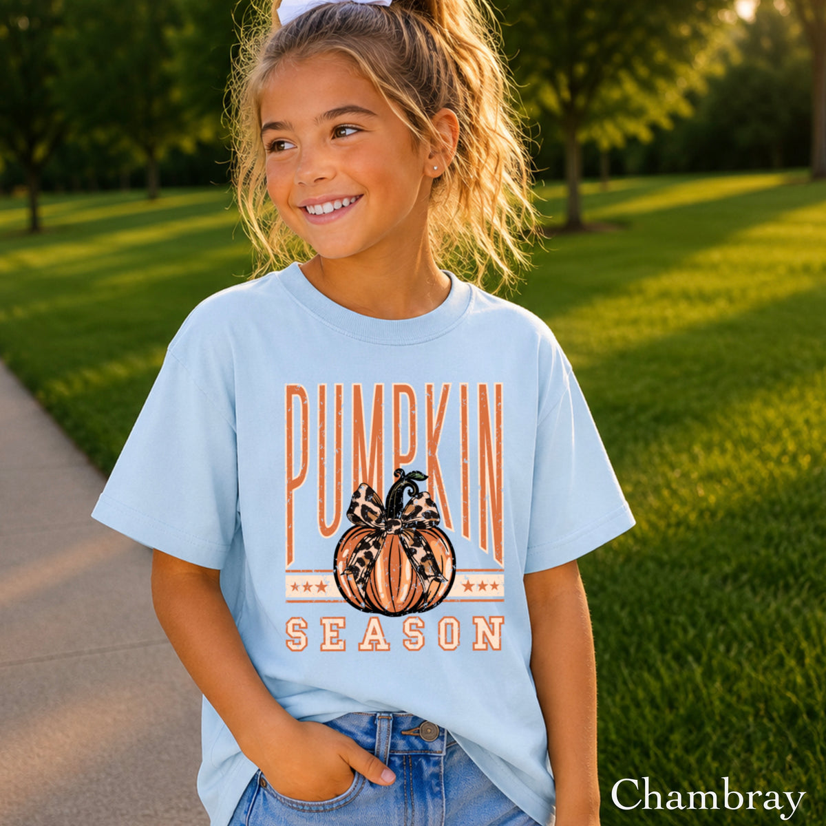 Pumpkin Season Youth Comfort Color T-Shirt