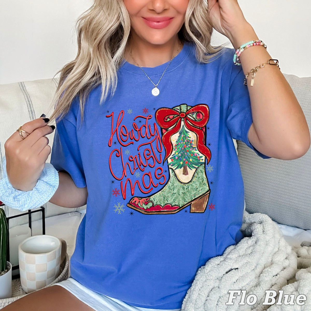 Howdy Christmas Comfort Color Graphic Tee