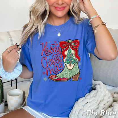 Howdy Christmas Comfort Color Graphic Tee