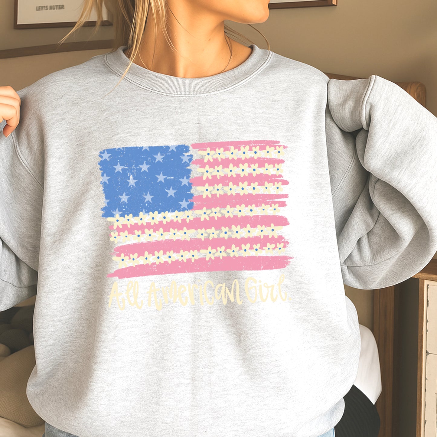 All American Girl Crewneck Sweatshirt