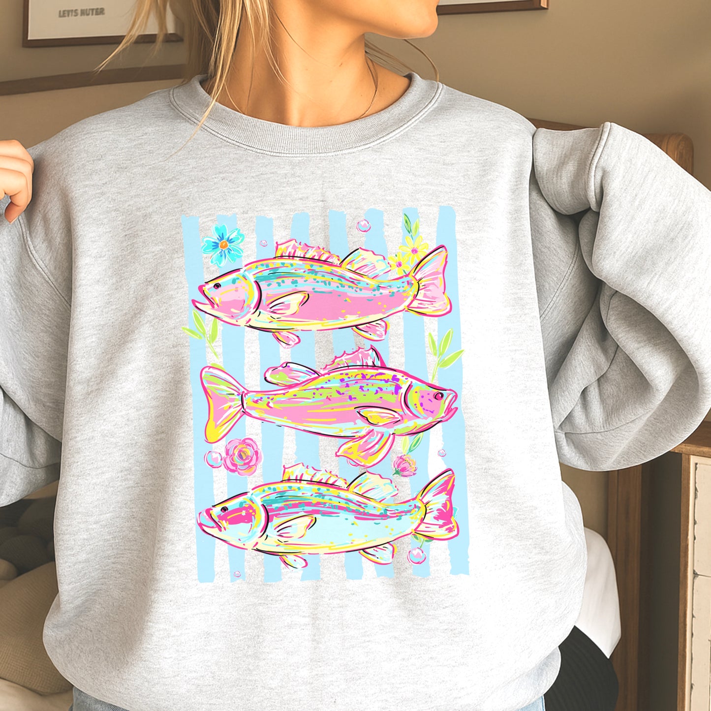 Fish Trio Crewneck Sweatshirt