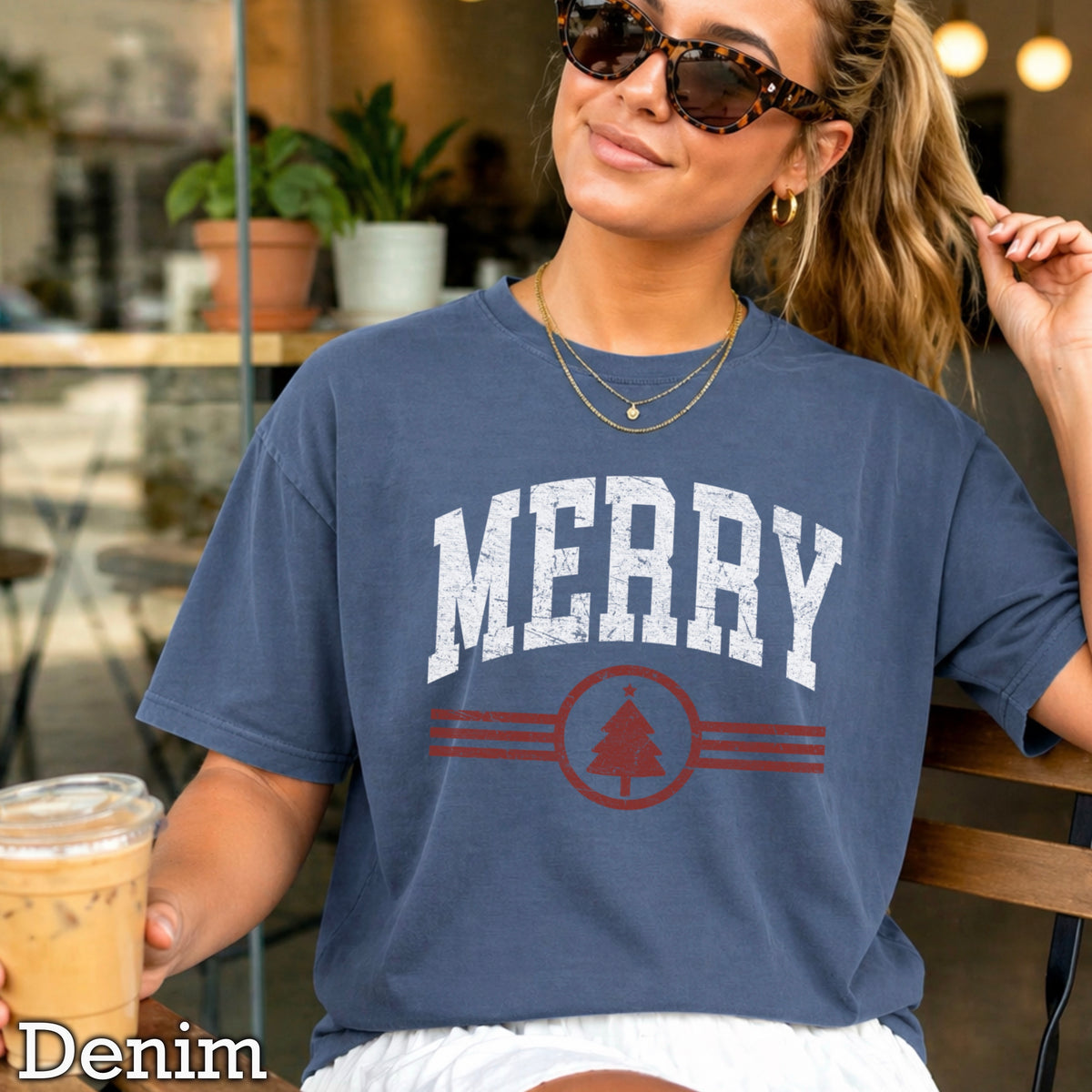 Merry Christmas Comfort Color Graphic Tee
