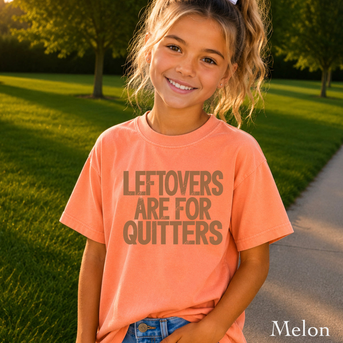 Leftovers Are For Quitters Thanksgiving Youth Comfort Color T-Shirt