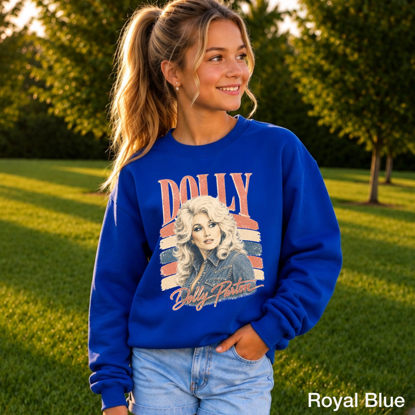 Retro Dolly Youth Crewneck Sweatshirt