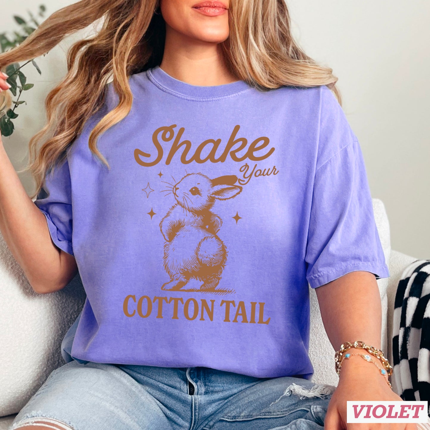 Shake Your Cotton Tail Easter Comfort Color Graphic Tee