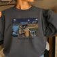 I Live Here Now Raccoon Baseball Crewneck Sweatshirt