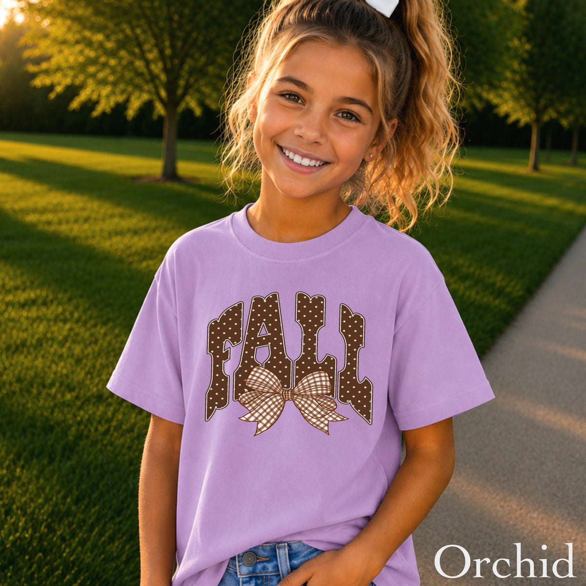 Fall Gingham Favorite Youth Comfort Color T-Shirt