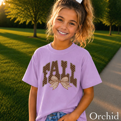 Fall Gingham Favorite Youth Comfort Color T-Shirt