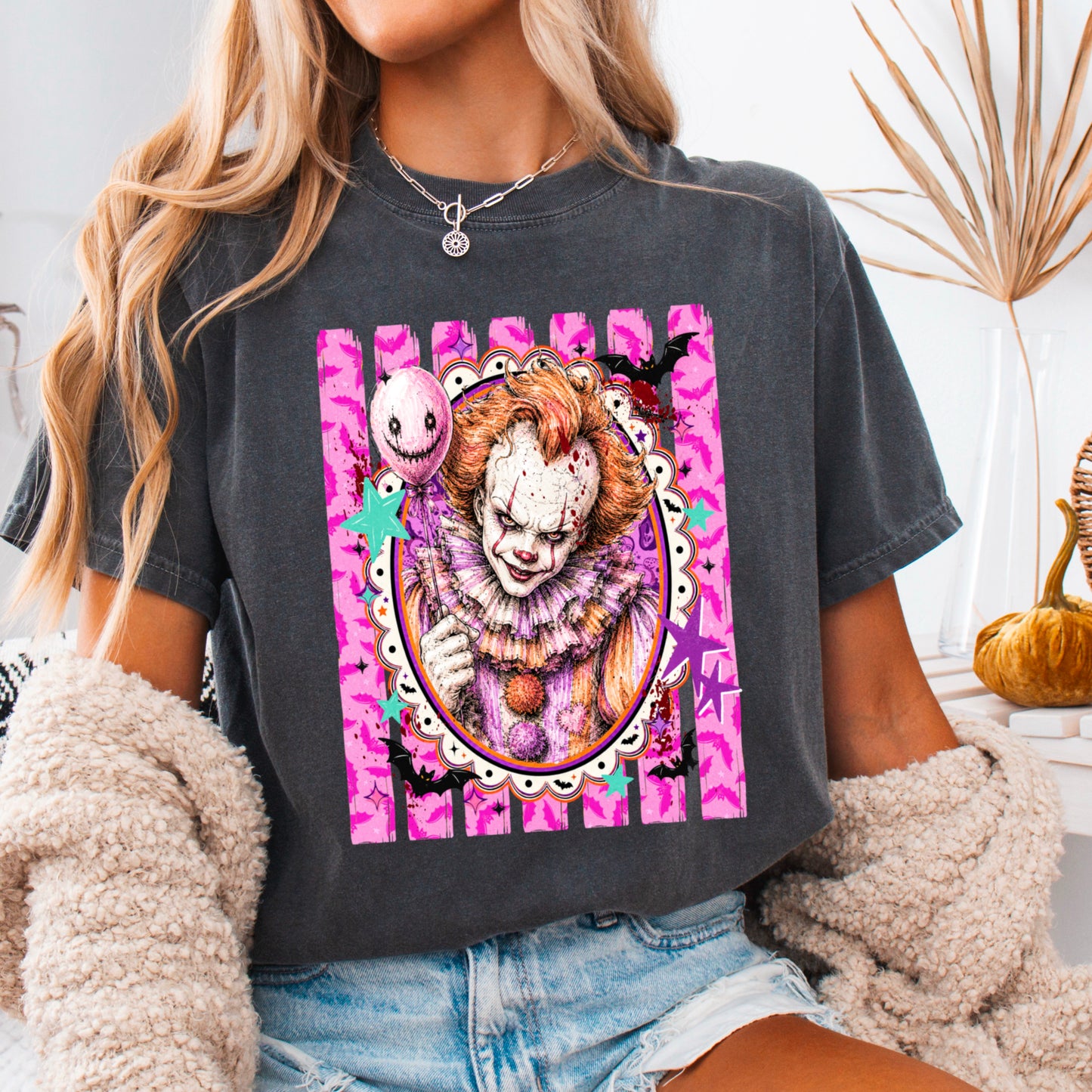 Horror Film Character Halloween Comfort Color Graphic Tee
