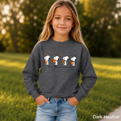 Tis The Season Fall Youth Crewneck Sweatshirt