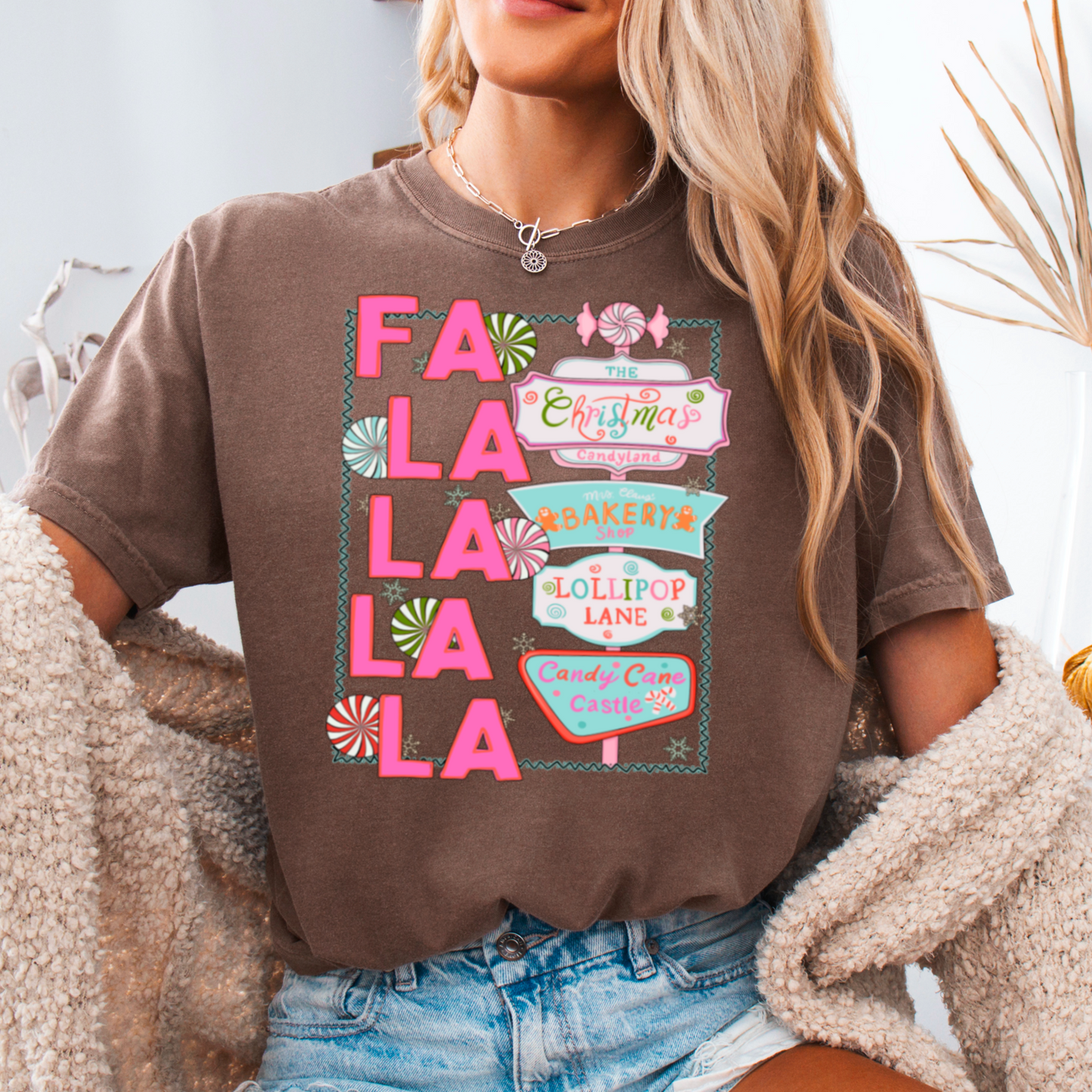 Fa La La Comfort Color Graphic Tee