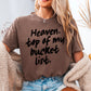 Heaven Top Of My Bucket List Comfort Color Graphic Tee