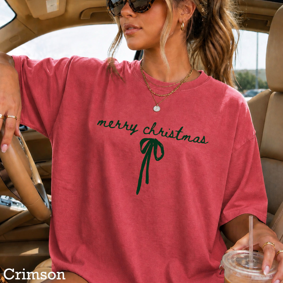 Merry Christmas Comfort Color Graphic Tee
