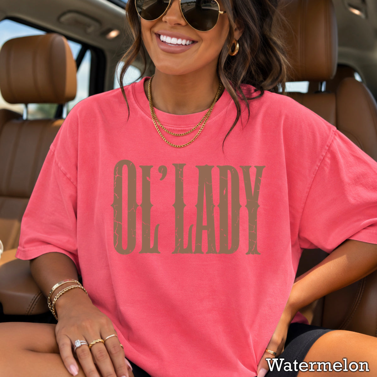 Ol’ Lady Comfort Color Graphic Tee