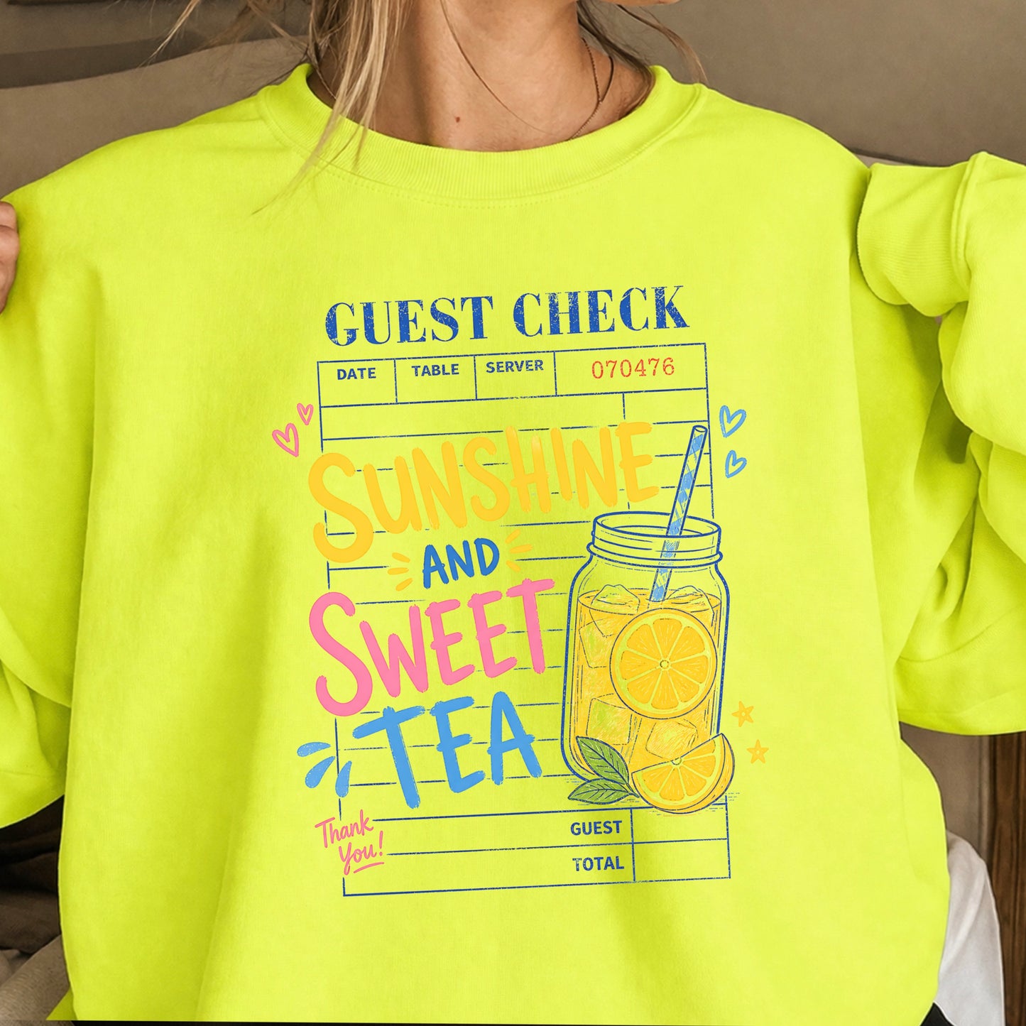 Guest Check Sunshine & Sweet Tea Crewneck Sweatshirt