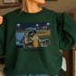 I Live Here Now Raccoon Baseball Crewneck Sweatshirt