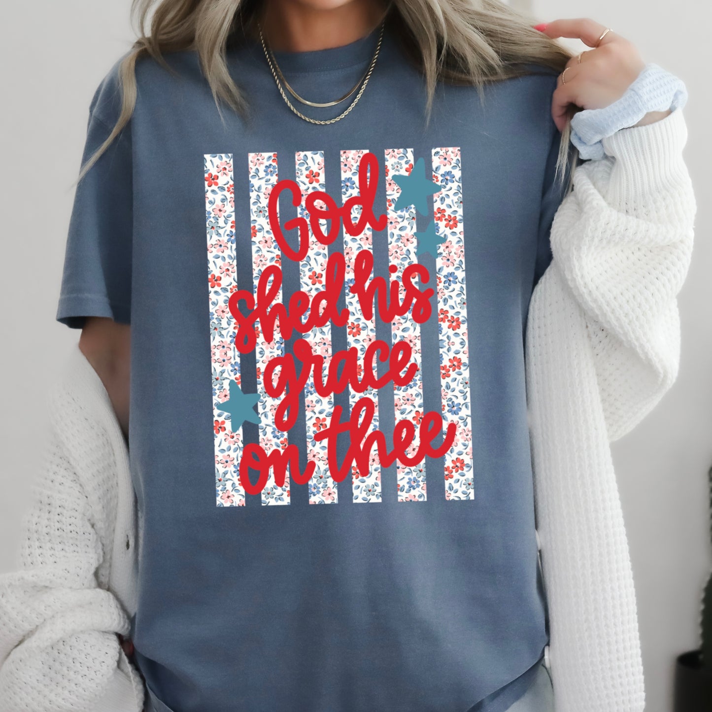 God Shed His Grace On Thee Comfort Color Graphic Tee