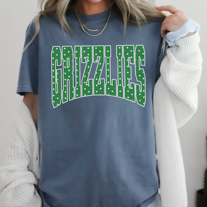 Grizzlies Polka Dot Comfort Color Graphic Tee